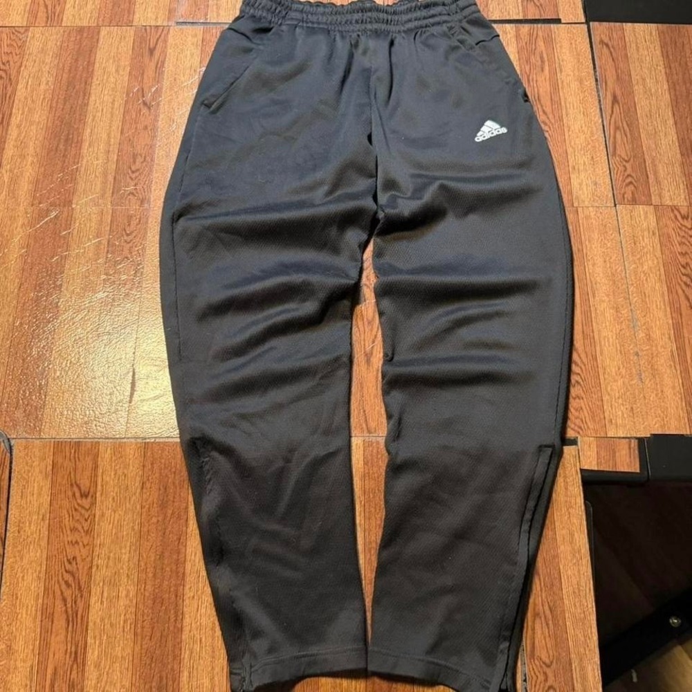 Adidas Black Retro Tech Sportswear Baggy Hem Sweatpants Small